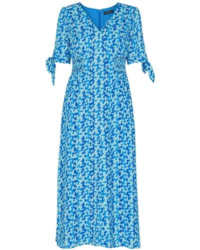 Whistles Women's Hazy Coral Midi Dress - Blue