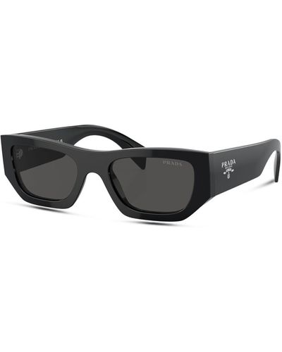 Prada Women's Angular Slim Frame Acetate Sunglasses - Grey