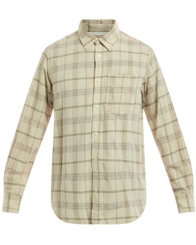Norse Projects Men's Algot Relaxed Textured Check Shirt - White