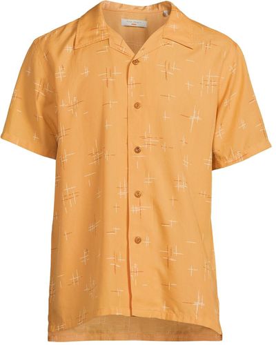 Nudie Jeans Men's Arvid 50s Hawaii Short Sleeve Shirt - Orange
