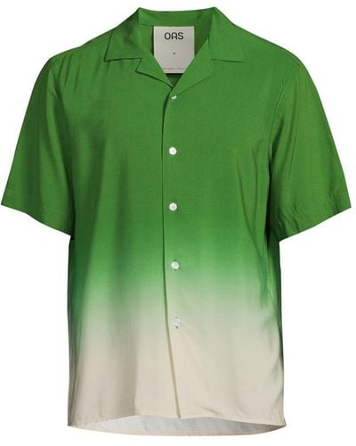 Oas Men's Beach Grade Viscose Shirt - Green