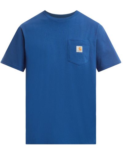 Carhartt Men's Short Sleeve Pocket T-shirt - Blue
