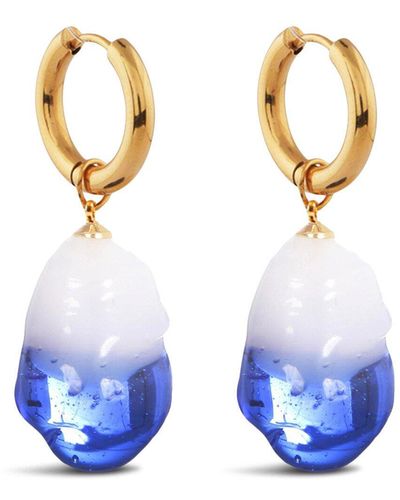 SANDRALEXANDRA Women's Xs Glass Baroque Pearl Earrings - Blue