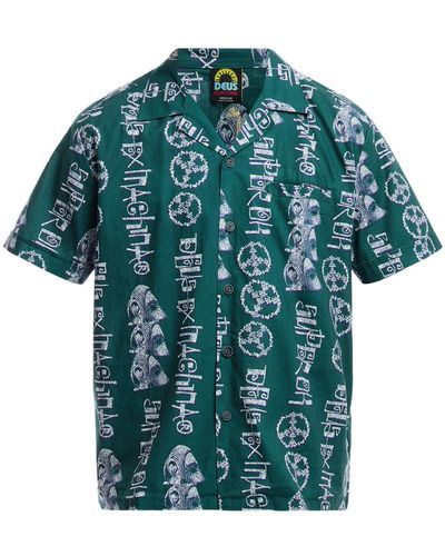 DEUS Men's Shortsleeve Effigy Shirt - Green