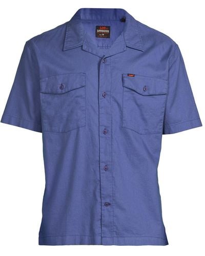 Lee Jeans Men's Short Sve Chetopa Shirt - Blue