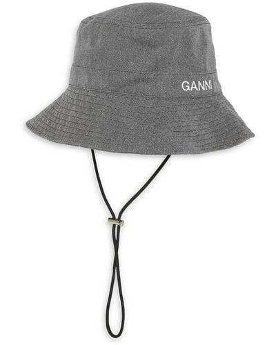 Ganni Women's Fisherman Bucket Hat - Grey