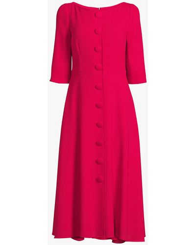 JANE ATELIER Olivia Fit And Flare Button Dress - Pink