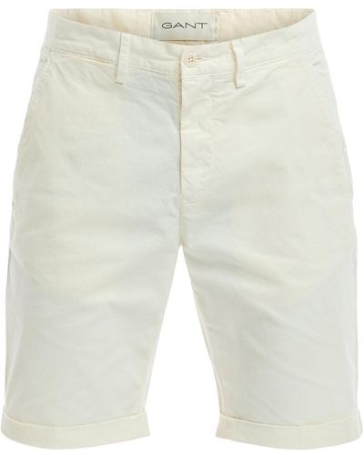GANT Men's Slim Sunfaded Shorts - White