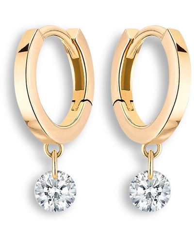 La Brune Et La Blonde Women's Brilliant Diamond 18kt Hoop Earrings - White