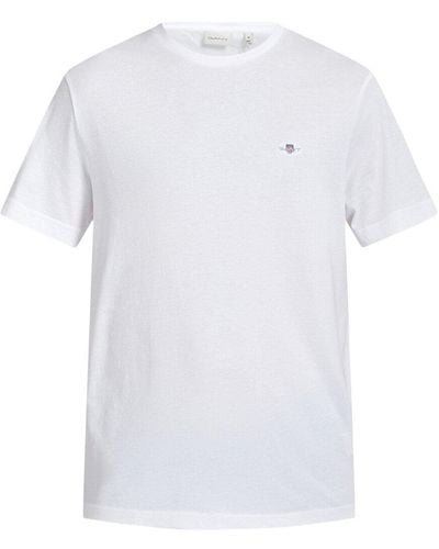GANT Men's Regular Fit Shield T-shirt - White