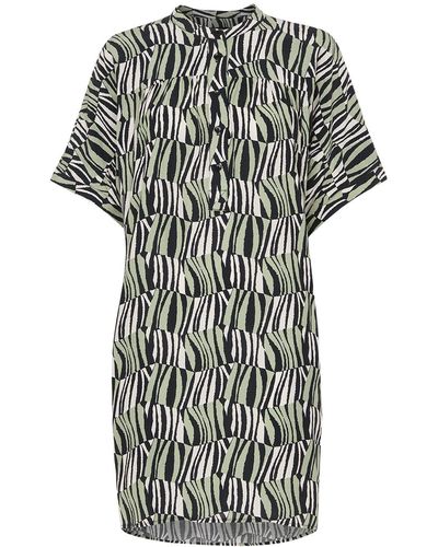 Whistles Women's Checkerboard Tiger Print Dress - White