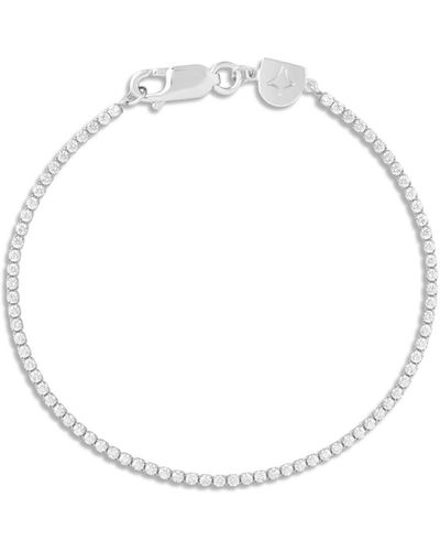 Astrid & Miyu Women's Tennis Chain Bracelet 165mm - White