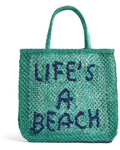 The Jacksons Women's Lifes A Beach Large Beach Bag - Blue