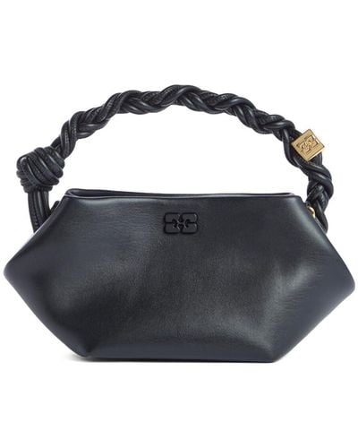 Ganni Bou Leather-blend Top-handle Bag - Black