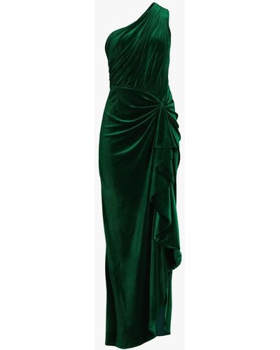 Tadashi Shoji Women's One Shoulder Velvet Gown - Green