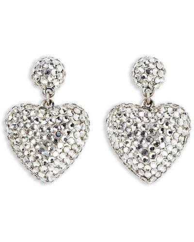 Roxanne Assoulin Women's Heart And Soul Crystal Earrings - White