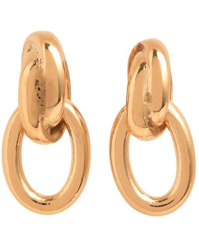 Tilly Sveaas Women's Small Double Link Stud Earrings - Metallic