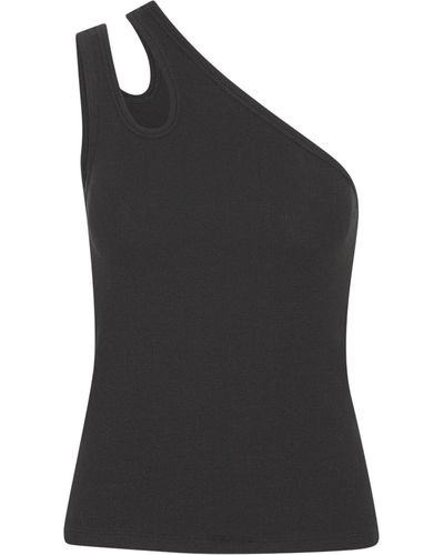 REMAIN Birger Christensen Women's Jersey One Shoulder Top - Black