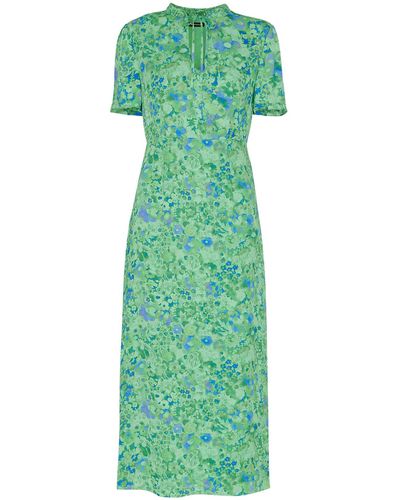 Whistles Women's Lucid Floral Bonnie Dress - Green