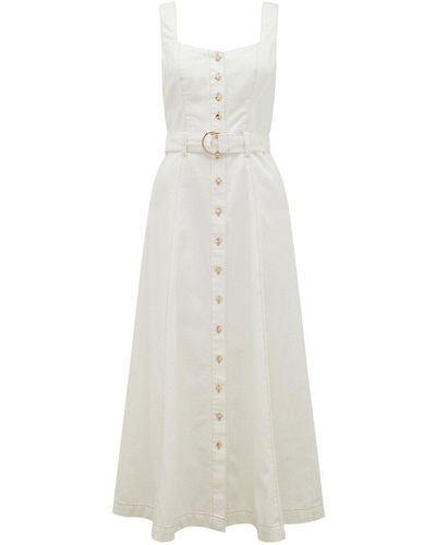Forever New Women's Maja Denim Dress - White