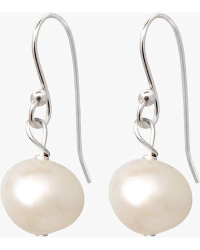 Claudia Bradby Women's Essential Pearl Drop Earrings - White