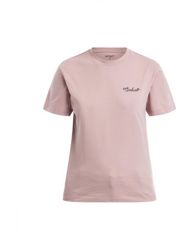Carhartt Women's Short Sleeve Stitch T-shirt - Pink