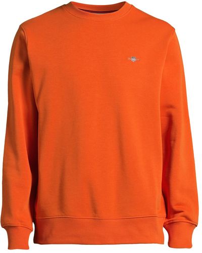GANT Men's Shield Crew Neck Sweatshirt - Orange