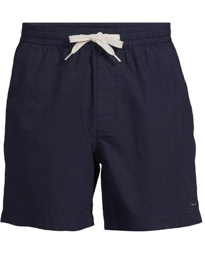 GANT Men's Cotton Drawcord Shorts - Blue