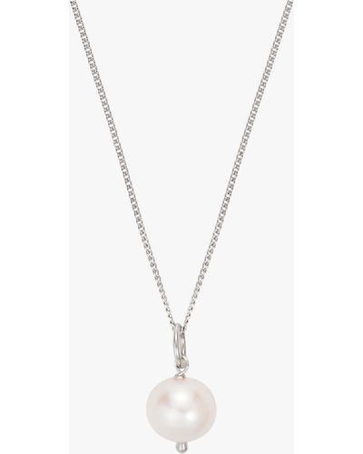 Claudia Bradby Women's Essential Long Pearl Pendant - White