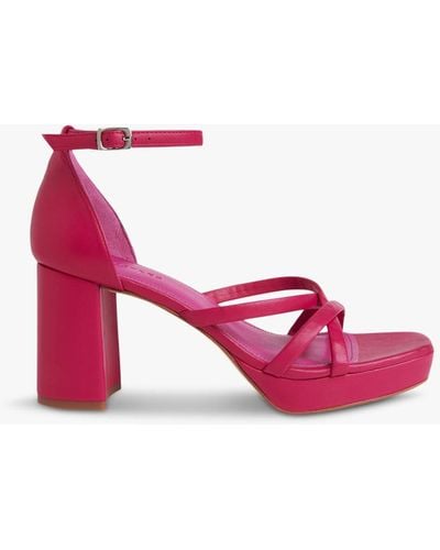 Whistles Women's Selene Platform Heeled Sandal - Pink