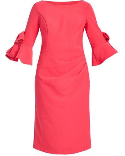 Jovani Women's 3 1/4 Sleeve Bow Detail Dress - Pink
