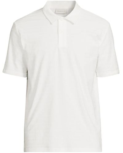 GANT Men's Spray-dyed Piqué Polo Shirt - White