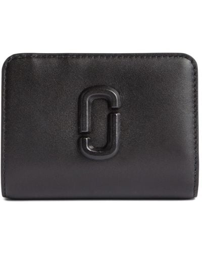 Marc Jacobs Women's The Leather J Marc Mini Compact Wallet - Black