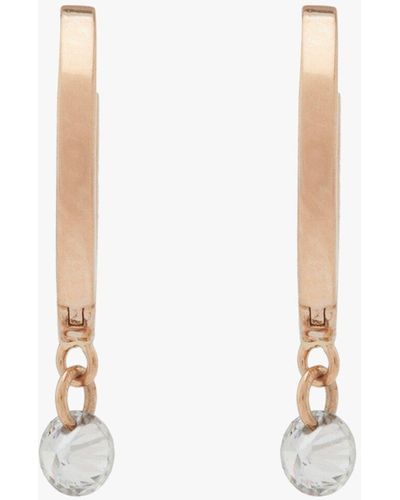La Brune Et La Blonde Women's Mini 360° Hoop Earrings, 2 Gsi Diamonds. - White
