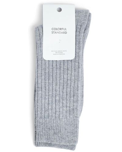 COLORFUL STANDARD Men's Merino Blend Sock - White