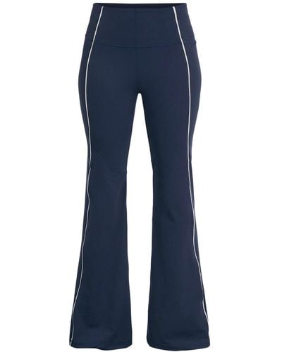 Sweaty Betty Women's Super Soft Picot Lace Flare Trousers - Blue