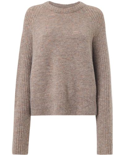 Whistles Women's Anna Wool Mix Crew Knit - Natural