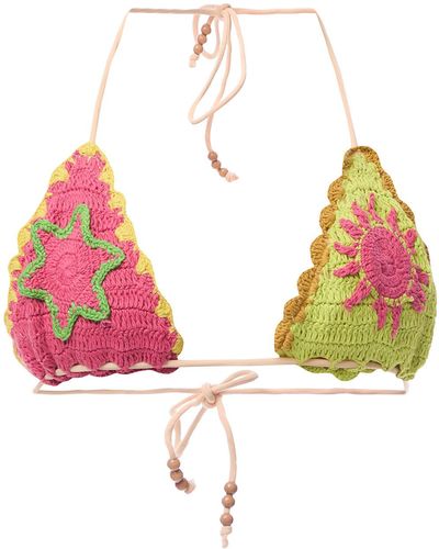 It's Now Cool Women's Crochet Tri Top - Pink