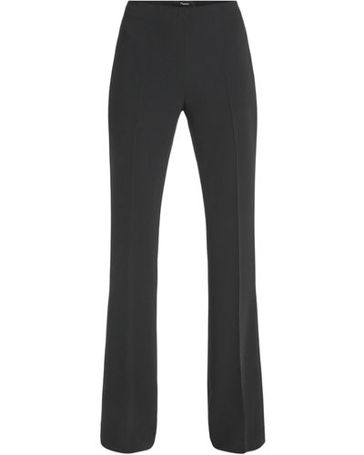 Theory Women's Crepe Flare Trouser - Black