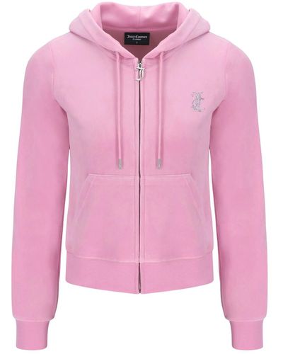 Juicy Couture Women's Mixed Colour Diamante Robertson Hoodie - Pink