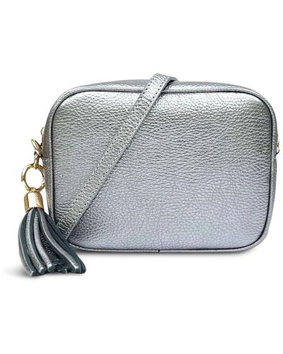 Apatchy London Women's Pewter Leather Crossbody Bag - Grey