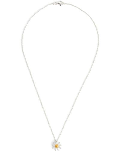 Daisy London Women's Sterling Vintage Daisy Necklace - White