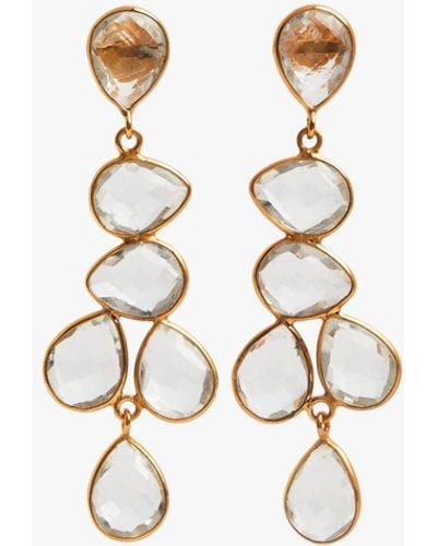 Shyla Women's Sheena Chandelier Earrings - White