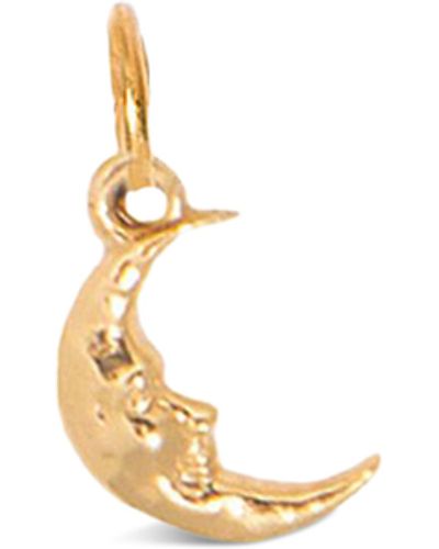 Hermina Athens Women's Crystal Necklace With Tiny Moon Charm - White