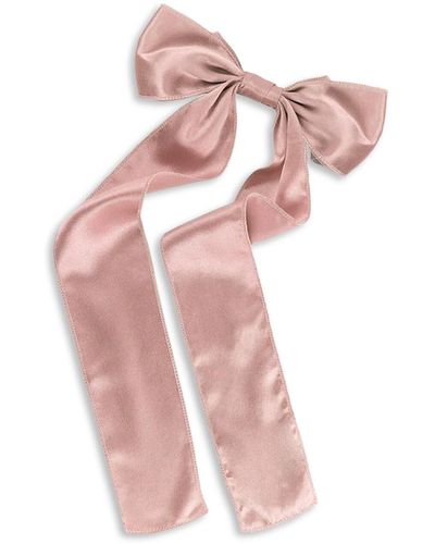 L. Erickson Women's Long Tail Bow Barrette - Pink