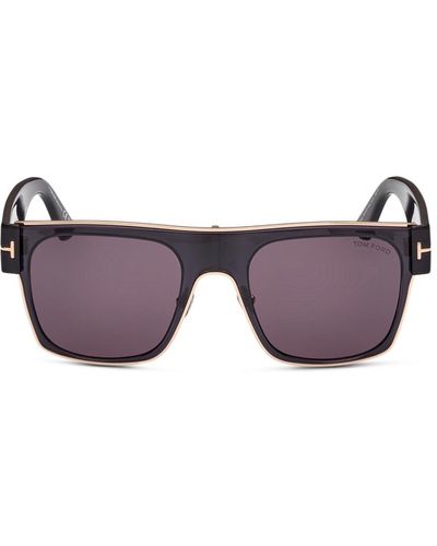 Tom Ford Men's Edwin Metal Sunglasses - Purple