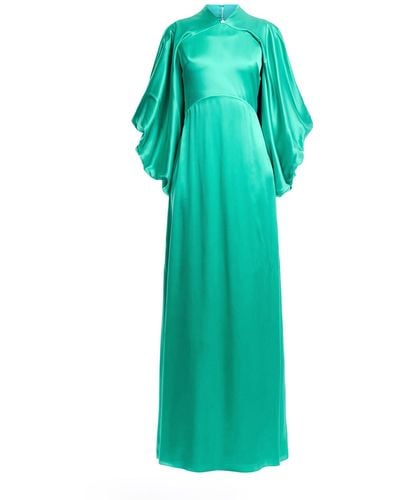 ROKSANDA Women's Colline Silk Satin Dress - Green