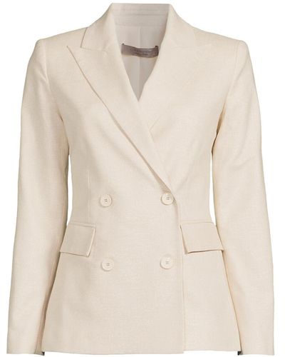 D. EXTERIOR Women's Double Breasted Blazer - White