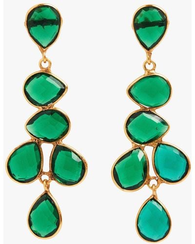 Shyla Women's Sheena Chandelier Earrings - Green