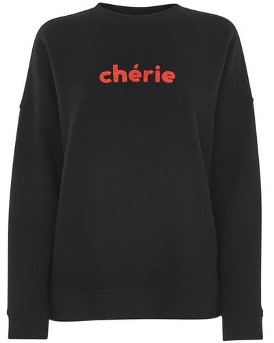 Whistles Women's Cherie Logo Sweatshirt - Black